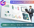 1時間のインタビューからスライド資料作成致します 生成AIツールGammaでリッチな資料を素早く作成 イメージ1