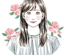 華やかで可愛らしい印象の人物アイコンを描きます 女性らしさと透明感で印象アップ！|商用◎|日常使いも◎ イメージ1