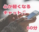 60分★チャットであなたのお話聞きます 雑談・お悩み・相談なんでもＯＫ♫ イメージ1