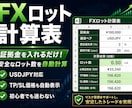 FX安全ロット計算表を提供します 証拠金入力だけ！初心者でも安全な取引量が瞬時にわかる イメージ3
