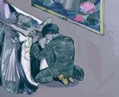 一枚絵を描きます ご希望の人物、小物、雰囲気や構図描きます（同性愛描写ok） イメージ1