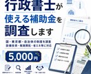 行政書士が使える補助金を調査します 事業内容に合う補助金候補と申請条件を整理します イメージ1