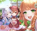 商用利用込み☆1枚絵･アイコン等お描きします 配信用/グッズ/ゲームなど！目を惹くイラストに仕上げます！ イメージ2