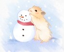ハムスターや小動物をオイルパステル風に描きます 優しい色合いでふんわりとしたタッチが特徴です。 イメージ4