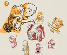 赤ちゃんや小さいお子様、ペットのイラスト描きます デフォルメ風のかわいいイラストです。 イメージ1