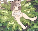 背景あり一枚絵を作成します 自然背景＋キャラクターで印象に残る一枚に仕上げます イメージ4