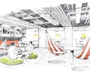 イメージスケッチを制作致します 手描きで建築、インテリア、イベントパースを描きます。 イメージ2