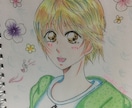 可愛いアナログイラストを描きます 幸せになる 女の子、男の子服のデザイン等デジタルイラスト等 イメージ4