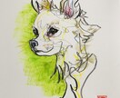 あなたのペットをドローイングでお描き致します 一筆入魂❗️エモーショナルなアート作品を貴方に☆ イメージ6