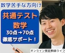 数学嫌いな高校生にプロ講師が個別ビデオ指導をします プロ講師と白チャートで共通テスト数学8割目指す学習サポート イメージ1