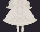 女の子の立ち絵(主にロリィタ系)描きます ロリータや和装の衣装に凝ったイラストです。 イメージ4