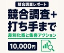 競合調査・市場調査を打ち手つきレポートにします 調べて終わりにしません。差別化案＋集客アクション3〜5案 イメージ1
