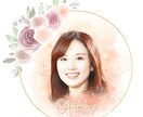 写真をリアルで優しい水彩画風アイコンに加工します 水彩画似顔絵風アイコン♡プレゼントやおうちに飾る1枚にも♡ イメージ3