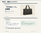 バッグ・小物の新商品を企画書とデザインラフにします ラフ3案から選んで、提案に使える企画書に イメージ5