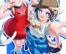 商用◎目を引く1枚絵、ビネットイラストを制作します サムネやMV、グッズ制作を考えている配信者様などへ！ イメージ3