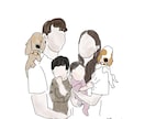 カップルやご家族、お子様なんでもイラストかきます 結婚式やSNS、記念にいかがでしょうか❁ イメージ8