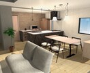 一級建築士が内装検討用の３DCGパースを制作します ～納得のいく家づくりを～複数パターン検討可能 イメージ3