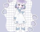 SNSアイコンや立ち絵などお描きします かわいい萌えイラストです アイコンやグッズなどにぜひ♡ イメージ3