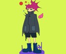 アイコンにも使いやすいポップなイラストかきます ビビットな色彩の女の子のイラストをかきます イメージ5