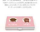 2匹用　シンプルデザイン　うちの子名刺お作りします 【両面印刷100枚】送料無料　セミオーダー　QRコード入り イメージ4