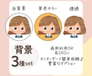 背景3種付き!!印象的な可愛らしいイラスト描きます オーダー簡単♫選べる表情とポーズ♫豊富なオプション♬ イメージ1