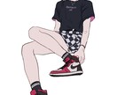 お洒落な人物全身イラストを描きます SNS等で使えるファッショナブルな全身イラストを描きます イメージ7
