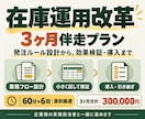 在庫運用の改革を設計から導入まで伴走支援します 3ヶ月伴走｜発注ルール設計・効果検証・導入支援 イメージ1
