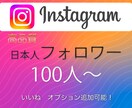 Instagramフォロワー100人〜増やします 高品質な日本人フォロワー増加します！保証有り イメージ1