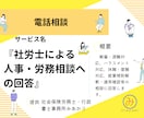 社労士が人事・労務相談に乗ります 【電話で人事・労務相談。お気軽にご相談ください】 イメージ1