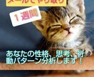 あなたの性格・思考・行動パターン分析します 自分をしって楽になろう！周りに居る人の傾向も分析！ イメージ1