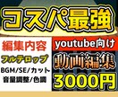 コスパよくyoutube向けの動画を編集します コスパ重視！！あなたの理想の動画を作成します！！ イメージ1