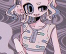 アイコンやヘッダー、ボカロMV等を制作いたします 不気味で可愛い世界観の女の子が得意です。 イメージ2