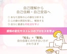自分の取扱説明書をつくる自己理解コーチングをします 心の癖のルーツをたどり、自己受容・自己信頼・自己肯定感を育む イメージ6