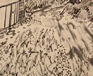 風景画像を水墨画風のポストカードに製作します 「水墨画風」風景画ポストカード イメージ2