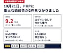 PHP脆弱性｜緊急アップデートを丸ごと代行します 政府も注意喚起｜WordPressの確認・更新・修正を一括 イメージ2
