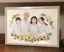家族・ウェルカムボードに！水彩画似顔絵お描きします 【額装込み】お写真からリアルな水彩画の似顔絵をお描きします！ イメージ7