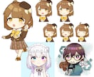 何でも使える！ミニキャライラストお描きします 格安✩ポップで丁寧な、かわいいアニメ調イラスト✩ イメージ2