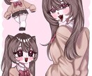 可愛めイラストでアイコンから立ち絵まで色々描きます 等身 or デフォルメ どちらもかけます！ イメージ3