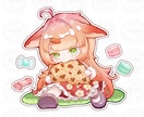 Q版キャラクターステッカー制作承ります チビキャラ表情絵、イラスト、立ち絵など制作承ります イメージ3
