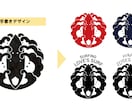 和風のロゴ【家紋風・古典文字】をデザインします 手書きから作る気持ちの込もったデザイン《aiデータ込み》 イメージ3