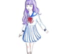 商用利用可！女性人物線画イラスト描きます インスタ・LINE・ブログなどに活用OK! イメージ4