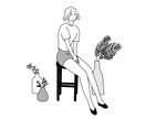 シンプルで使いやすいイラストをお描きします スタイリッシュな線画で似顔絵やカットイラスト(カラー可) イメージ6
