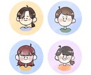 かわいいSNSアイコン描きます 安く早く！名刺などにもおすすめです( ¨̮ ) イメージ3