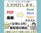 PDFや、画像の文字(手書き可)をテキストにします タイピング歴20年以上だからこそできる、スピーディーな納品！ イメージ1