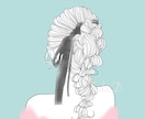 おしゃれな線画アイコンイラスト描きます 顔出しNGな方に♪後ろor横顔の線画イラストです。 イメージ8