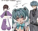 最短2日！TRPG、立ち絵用イラストを描きます 中央のような完成度の立ち絵イラスト！あなたのオリキャラで！ イメージ1