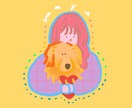 個性的で元気の出る色のイラスト描きます なんだか元気が出るイラスト！描いてます！ イメージ7