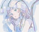 あなたを誕生花でイラスト化します 誕生花擬人化イラスト花と人物を一体化したイラスト イメージ2