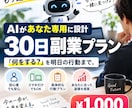 あなたに合う副業を診断し30日行動プランを作ります 副業選びから30日間の行動まであなた専用で設計 イメージ1