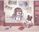 小さくかわいいまめめちびイラストを描いています 配信者向けのイラスト！スタンプやグッズ用として使えます! イメージ7